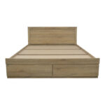 Bed Olympus with drawer in light oak color 140x200cm - Image 4