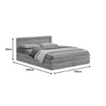 Bed Olympus with drawer in light oak color 140x200cm - Image 6