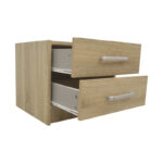 Nightstand Olympus with 2 drawers in sonoma colour 47.5x40.5x40.5 - Image 2