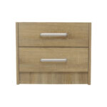 Nightstand Olympus with 2 drawers in sonoma colour 47.5x40.5x40.5 - Image 3