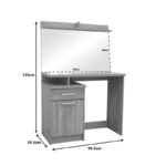 Dressing table with mirror Olympus in light oak colour 90.5x39.5x75cm - Image 5