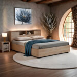 OLYMPUS double bed in light oak color 140x200cm - Image 2