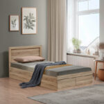 Bed Olympus with drawer in sonoma 100x200cm - Слика 2
