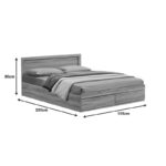 Bed Olympus with drawer in sonoma 150x200cm - Слика 6