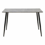 Dining table Cuba MDF color grey cement-black 120x80x76εκ - Слика 2