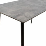 Dining table Cuba MDF color grey cement-black 120x80x76εκ - Слика 3