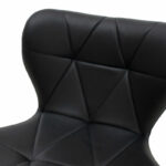 Bar stool Coozy adjustable height black matte metal with PU in black - Слика 6