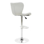Bar stool Coozy pu in white color chrome frame - Image 2