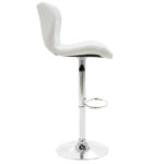 Bar stool Coozy pu in white color chrome frame - Image 4