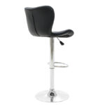 Bar stool Coozy with pu  in black color metal chrome - Image 2