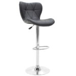 Bar stool Coozy with pu  in black color metal chrome