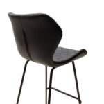 Bar stool Theo metal black with PU in black color - Image 6