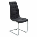Chair Darrell pu black - metal chrome 42x49x106cm