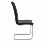 Chair Darrell pu black - metal chrome 42x49x106cm - Image 3