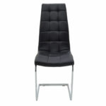 Chair Darrell pu black - metal chrome 42x49x106cm - Image 4