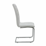 Chair Darrell pu white-metal chrome 42x49x106cm - Слика 3
