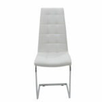 Chair Darrell pu white-metal chrome 42x49x106cm - Слика 4