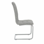 Chair Darrell antique gkey pu-metal chrome 42x49x106cm - Слика 3