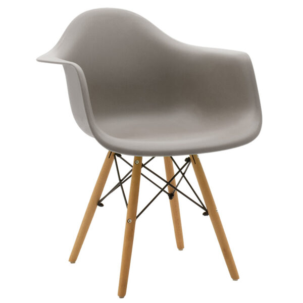 Armchair Julita Propylene grey - oak