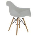 Propylene armchair Julita white - oak - Слика 2