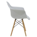 Propylene armchair Julita white - oak - Слика 3