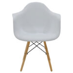 Propylene armchair Julita white - oak - Слика 4