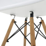 Propylene armchair Julita white - oak - Слика 6