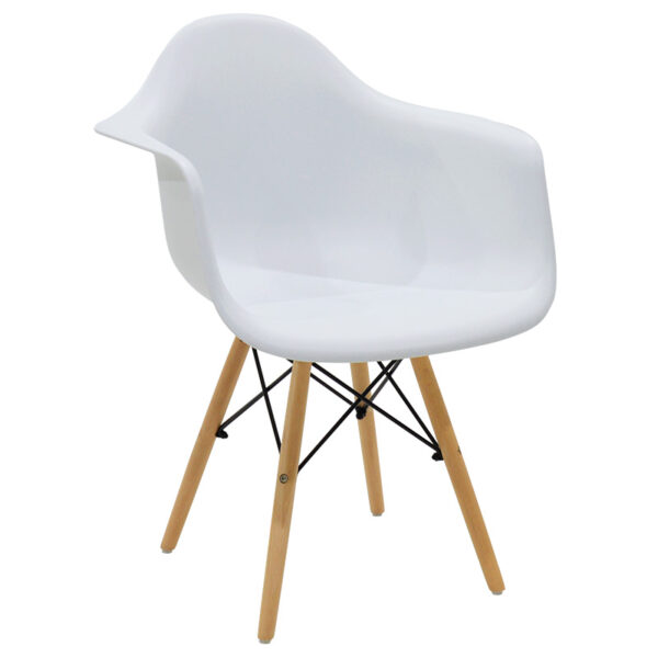 Propylene armchair Julita white - oak