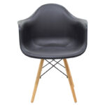 Armchair Julita Propylene black - oak - Image 3