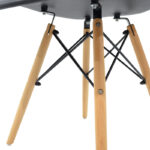 Armchair Julita Propylene black - oak - Image 6