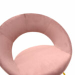 Chair Valentina metal golden with velvet rotten apple - Image 5