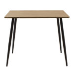Dining table Cuba MDF color sonoma-black 70x70x75cm - Image 2