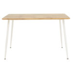 Dining table Cuba MDF color sonoma-white 120x80x75εκ - Image 2