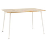 Dining table Cuba MDF color sonoma-white 120x80x75εκ