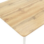Dining table Cuba MDF color sonoma-white 120x80x75εκ - Image 4