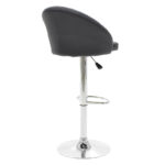 Bar stool Balina height adjustable black pu-chrome metal 52x53x109cm - Слика 2