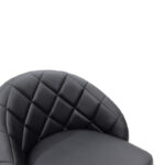 Bar stool Balina height adjustable black pu-chrome metal 52x53x109cm - Слика 6