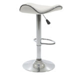 Bar stool Enzo folding white pu-chrome metal 45x44x87cm - Image 2
