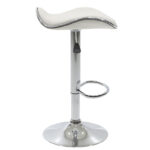 Bar stool Enzo folding white pu-chrome metal 45x44x87cm - Image 3