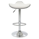 Bar stool Enzo folding white pu-chrome metal 45x44x87cm - Image 4
