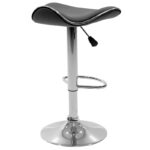 Bar stool Enzo folding black pu-metal chrome 45x44x87cm - Слика 2