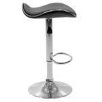 Bar stool Enzo folding black pu-metal chrome 45x44x87cm - Слика 3