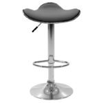 Bar stool Enzo folding black pu-metal chrome 45x44x87cm - Слика 4