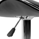 Bar stool Enzo folding black pu-metal chrome 45x44x87cm - Слика 5