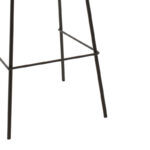 Bar stool Faith antique anthracite pu-black metal 50x54x104cm - Image 3