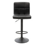 Bar stool Remina folding black pu-black metal 45x53x112cm - Слика 4