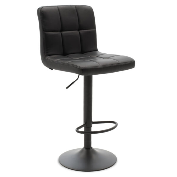 Bar stool Remina folding black pu-black metal 45x53x112cm