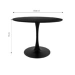 Dining table Balou I MDF marble black D120x75cm - Слика 5
