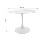 Dining table Balou I MDF marble white D120x75cm - Слика 4