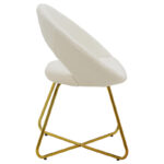 Chair Valentina white teddy fabric-golden leg 65x60x82εκ - Image 3